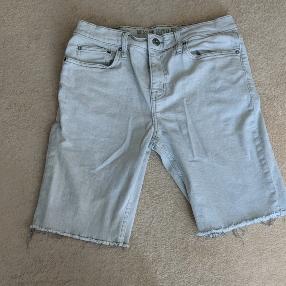 Light Grey Denim Cutoffs